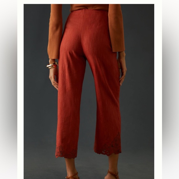 NWOT Anthropologie Embroidered Pants - Picture 7 of 9